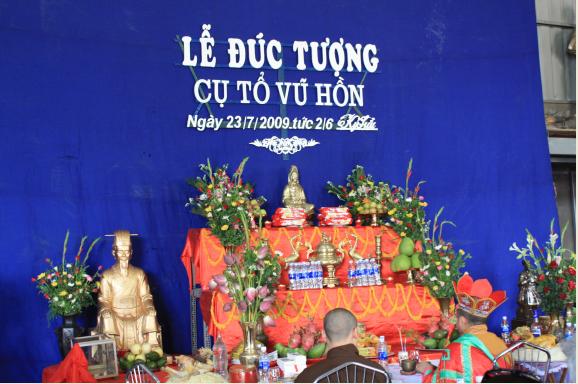 Lễ đúc tượng Thần tổ Thuỷ tổ Vũ Hồn phiên bản thu nhỏ