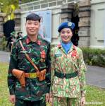 Hai chị em họ Vũ ở Hải Dương tự hào diễu binh ngày thống nhất