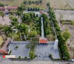 Đường làng Tiến sĩ và khu lăng mộ Đức Thần Tổ Vũ Hồn nhìn từ trên cao