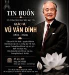 Vĩnh biệt Thầy - GS, AHLĐ, TTND Vũ Văn Đính, Người sáng lập Bộ môn Hồi sức Cấp cứu, Trường ĐH Y Hà Nội